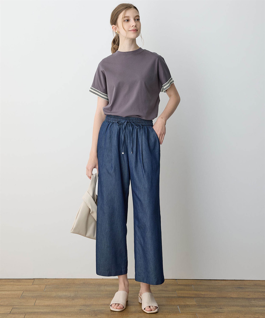 LE SOUK HOLIDAY デニムタックワイドパンツ_sub_7