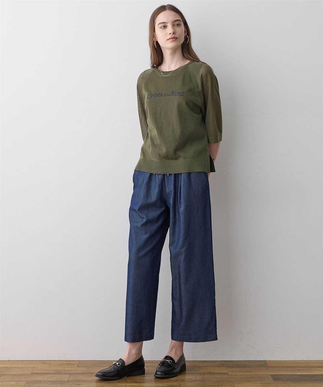 LE SOUK HOLIDAY デニムタックワイドパンツ_sub_9