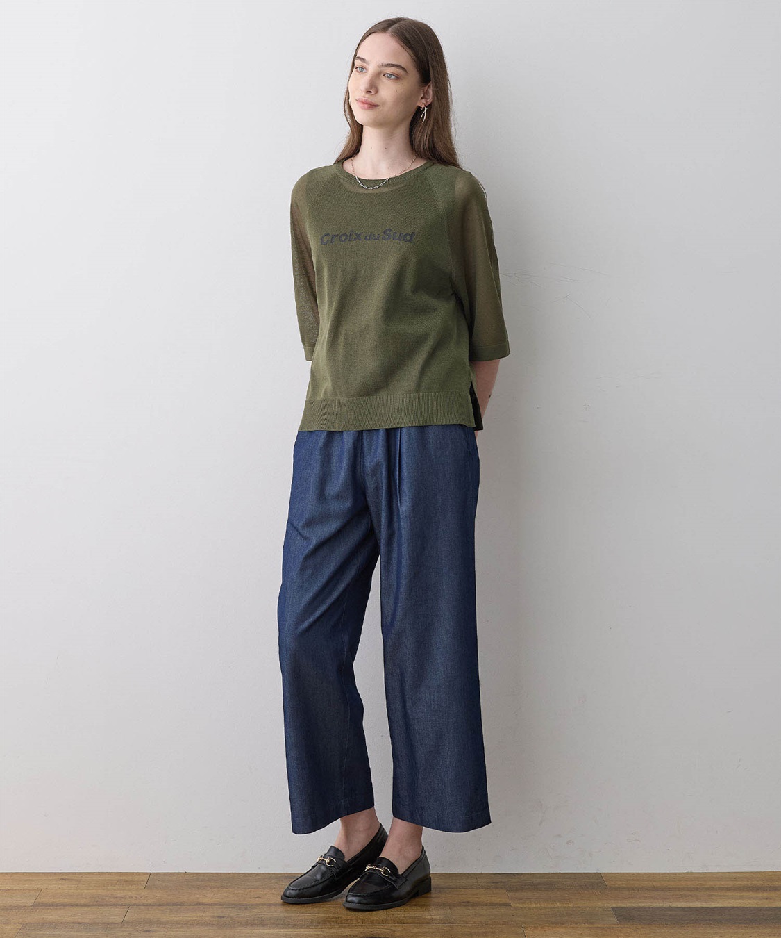 LE SOUK HOLIDAY デニムタックワイドパンツ_sub_10