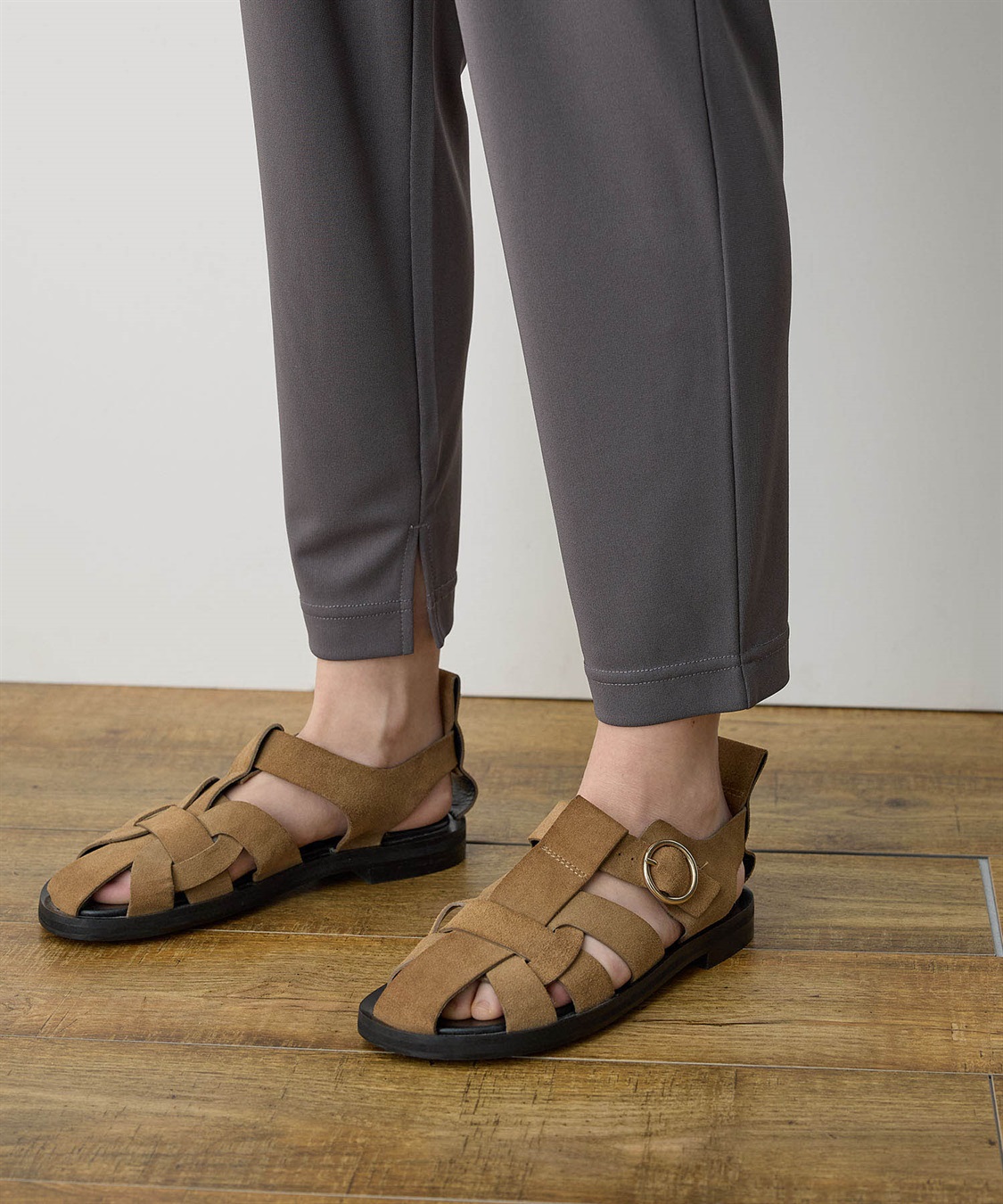 LE SOUK HOLIDAY 【イージーエレガンス】ストレッチタックテーパードパンツ【接触冷感・ウエストゴム・カットソー素材】_sub_18