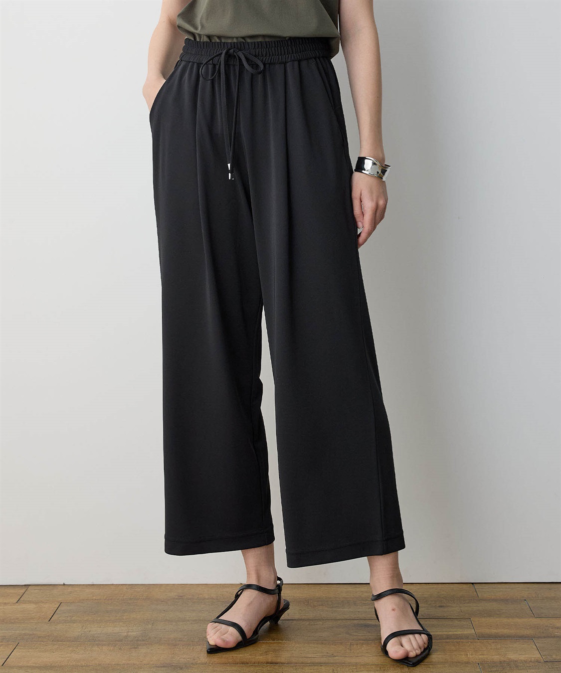 LE SOUK HOLIDAY 【イージーエレガンス】ストレッチワイドパンツ【接触冷感・ウエストゴム・カットソー素材】_sub_7