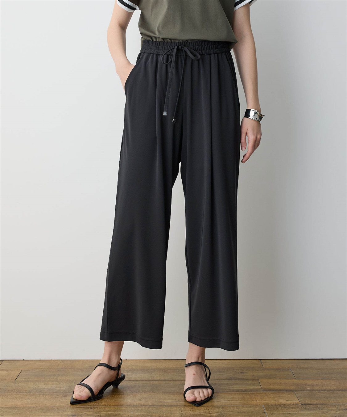 LE SOUK HOLIDAY 【イージーエレガンス】ストレッチワイドパンツ【接触冷感・ウエストゴム・カットソー素材】_sub_8