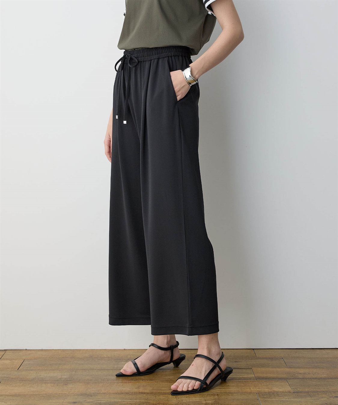 LE SOUK HOLIDAY 【イージーエレガンス】ストレッチワイドパンツ【接触冷感・ウエストゴム・カットソー素材】_sub_9