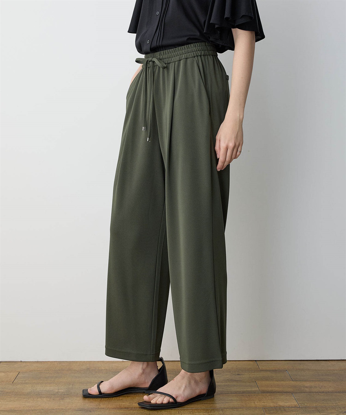 LE SOUK HOLIDAY 【イージーエレガンス】ストレッチワイドパンツ【接触冷感・ウエストゴム・カットソー素材】_sub_13