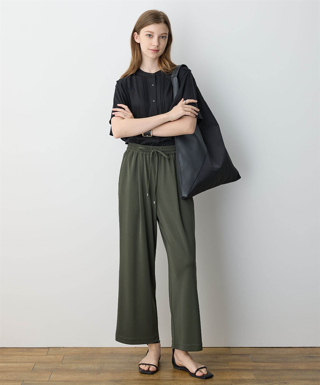 LE SOUK HOLIDAY 【イージーエレガンス】ストレッチワイドパンツ【接触冷感・ウエストゴム・カットソー素材】_sub_20