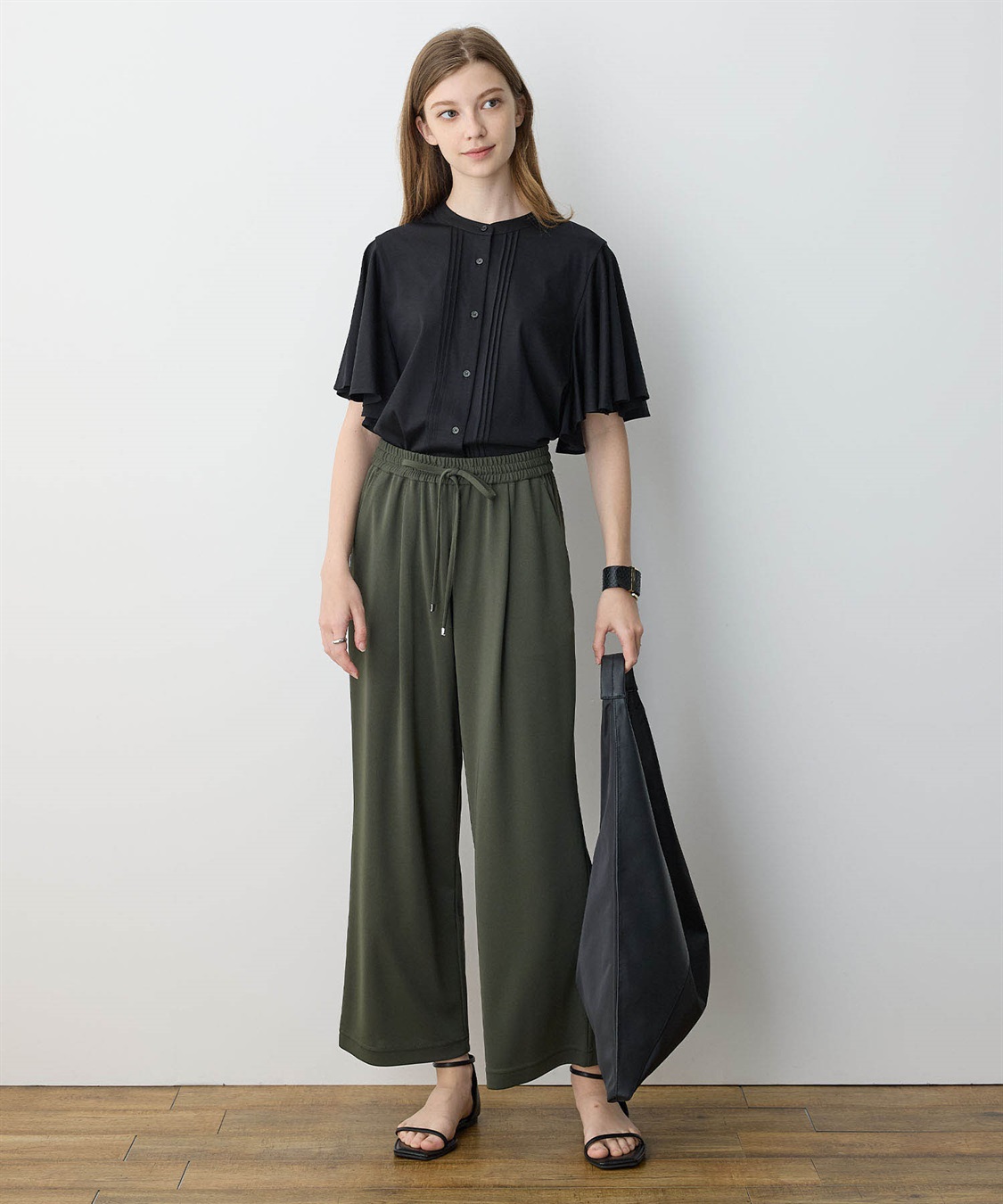 LE SOUK HOLIDAY 【イージーエレガンス】ストレッチワイドパンツ【接触冷感・ウエストゴム・カットソー素材】_sub_21