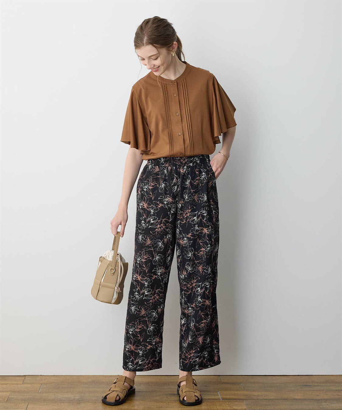 LE SOUK HOLIDAY フラワーパターンイージーワイドパンツ_sub_12