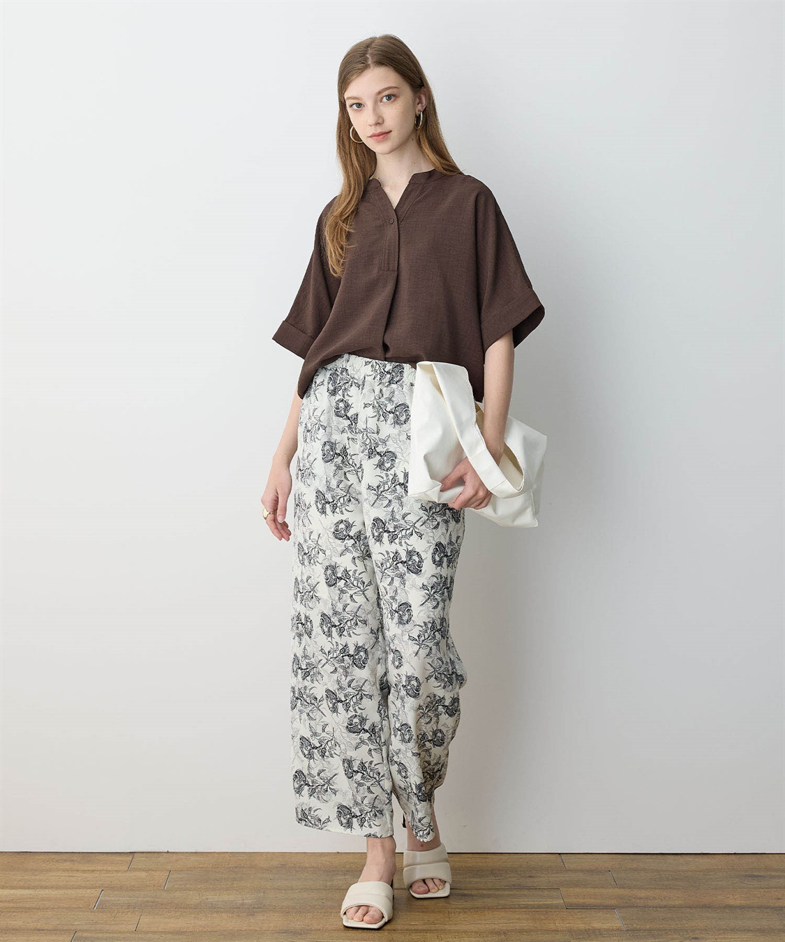 LE SOUK HOLIDAY フラワーパターンイージーワイドパンツ_sub_17