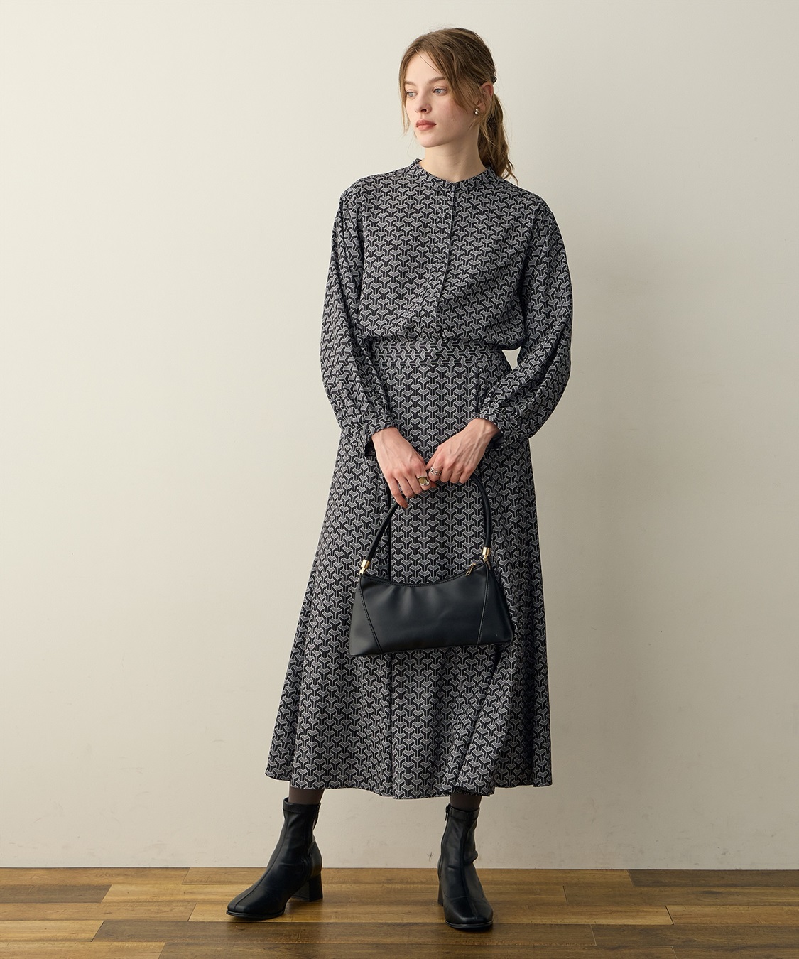 LE SOUK HOLIDAY 幾何学プリントAラインスカート_sub_11