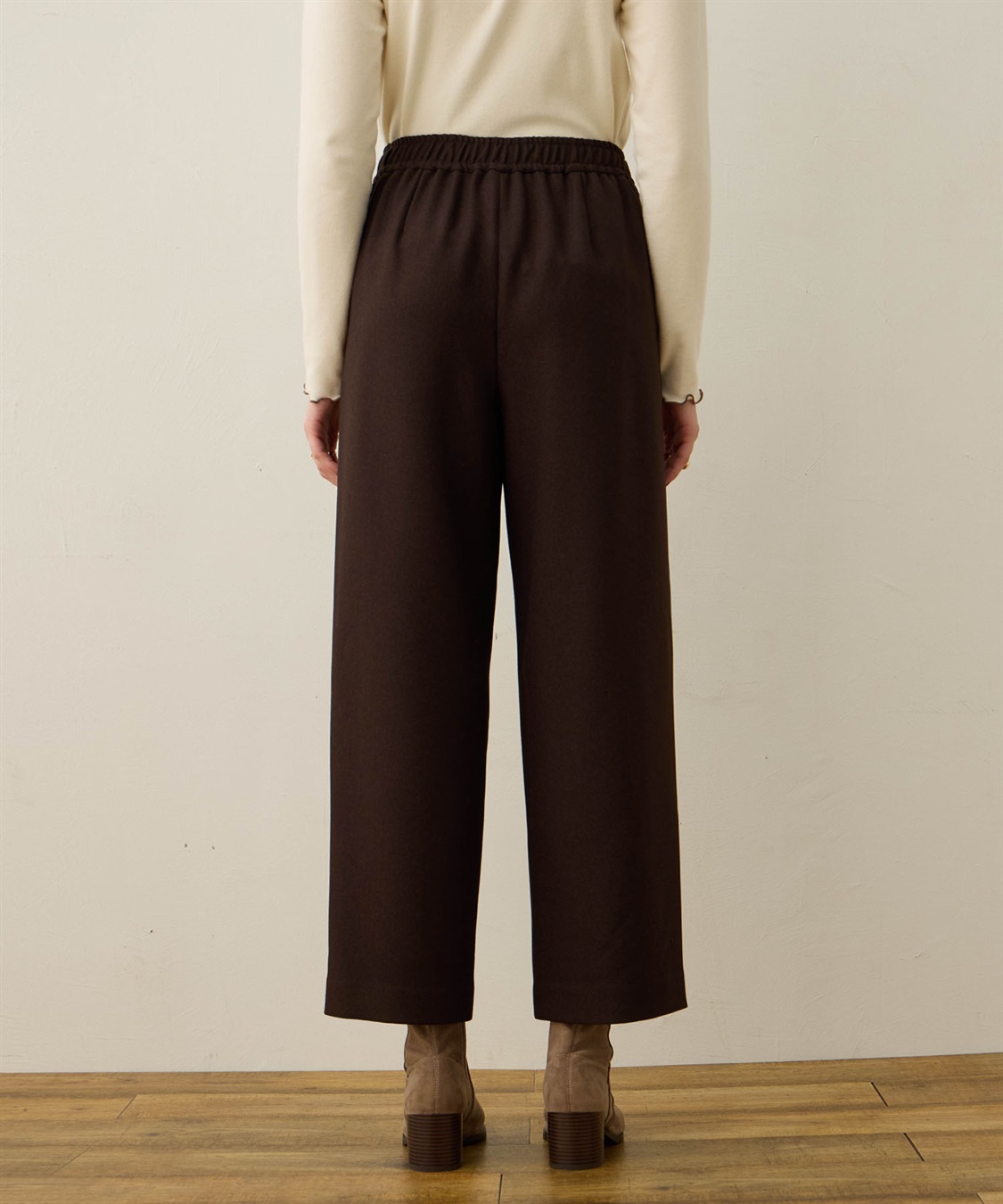 LE SOUK HOLIDAY ウーリッシュタックストレートパンツ_sub_5