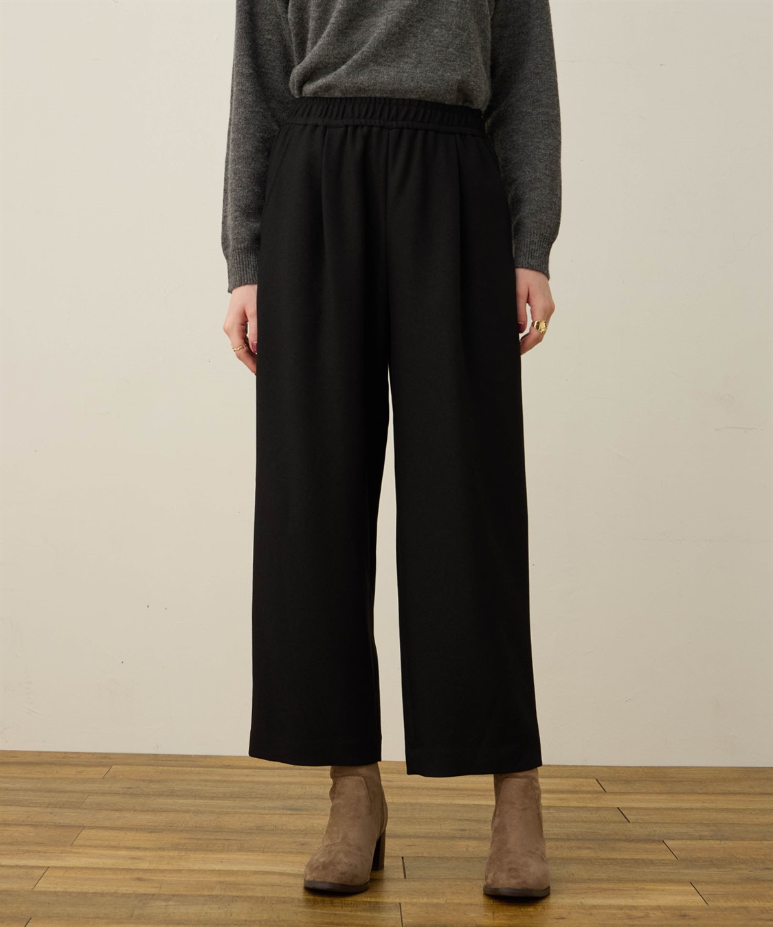 LE SOUK HOLIDAY ウーリッシュタックストレートパンツ_sub_6