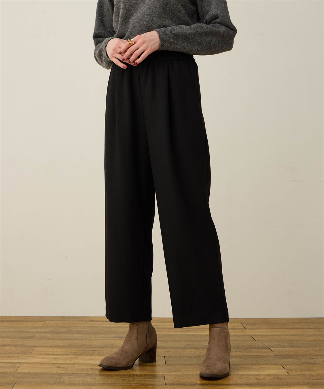 LE SOUK HOLIDAY ウーリッシュタックストレートパンツ_sub_7