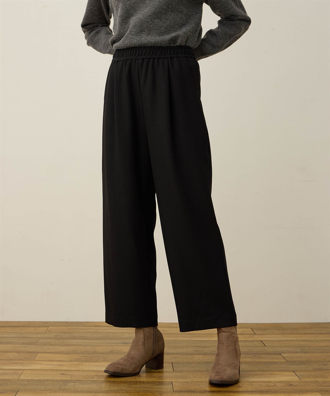 LE SOUK HOLIDAY ウーリッシュタックストレートパンツ_sub_8