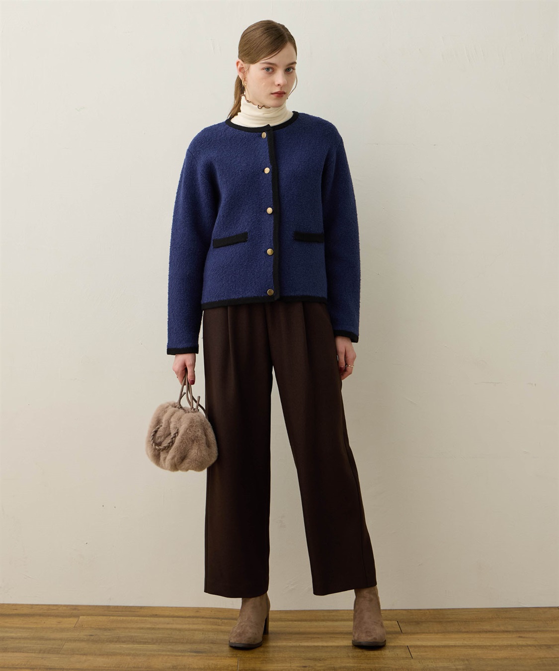 LE SOUK HOLIDAY ウーリッシュタックストレートパンツ_sub_12