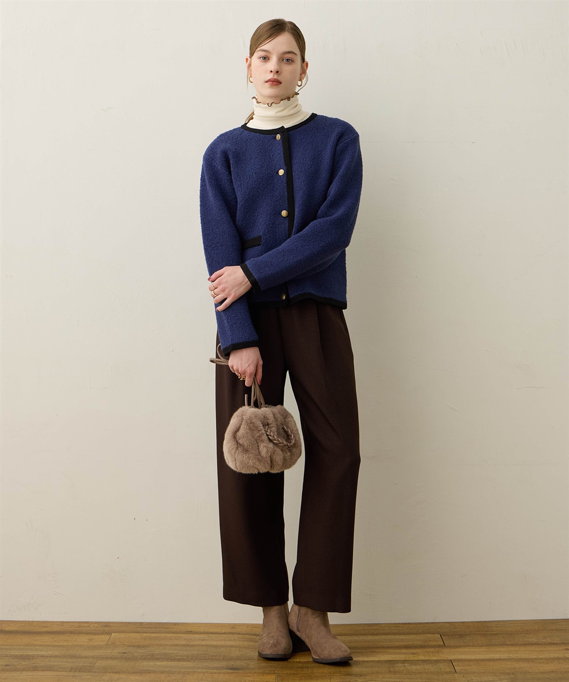 LE SOUK HOLIDAY ウーリッシュタックストレートパンツ_sub_13