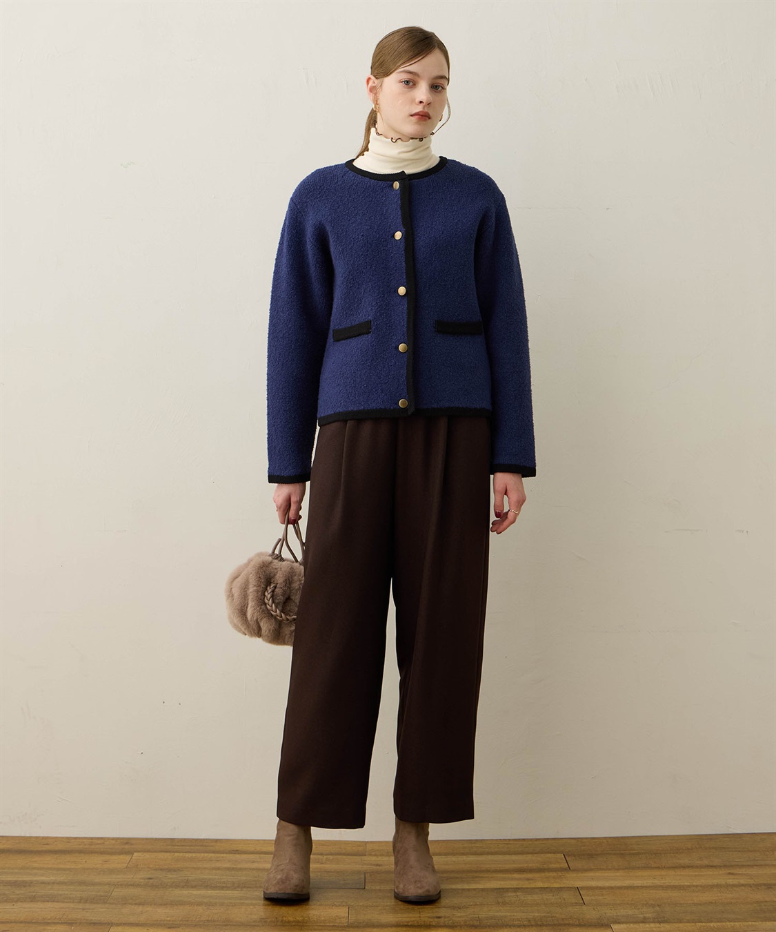 LE SOUK HOLIDAY ウーリッシュタックストレートパンツ_sub_14