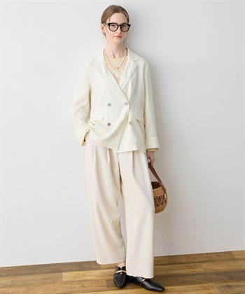 LE SOUK HOLIDAY 【WEB限定】タックカーブパンツ【後ろウエストゴム】_subthumb_8