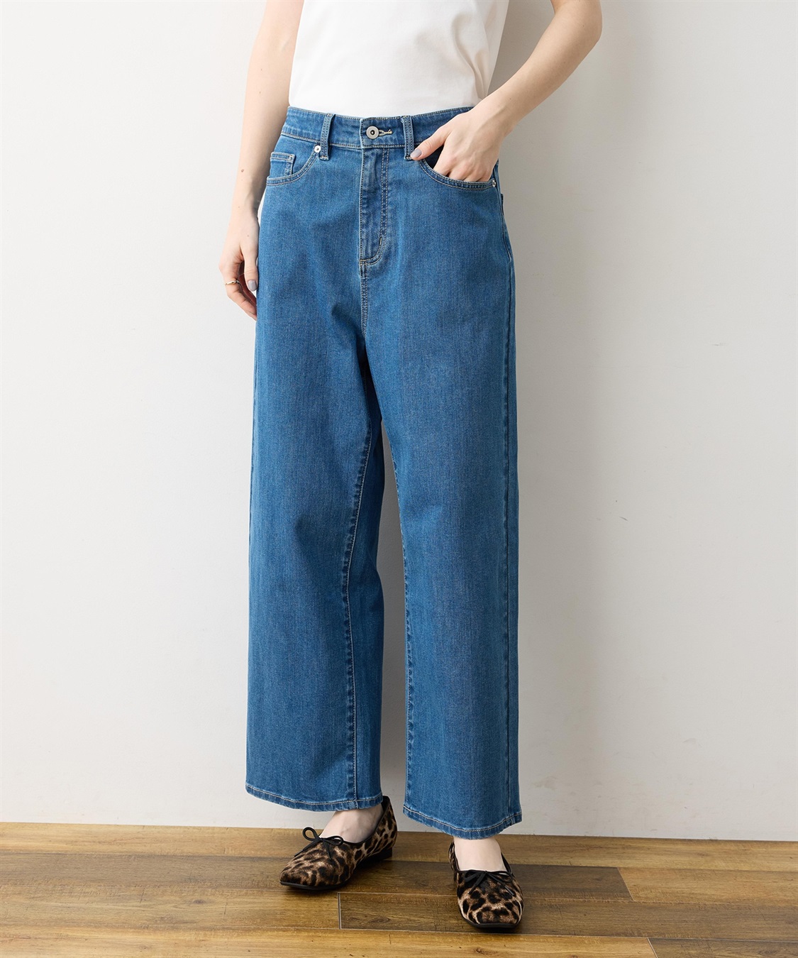 LE SOUK HOLIDAY ストレッチデニムワイドパンツ_sub_1