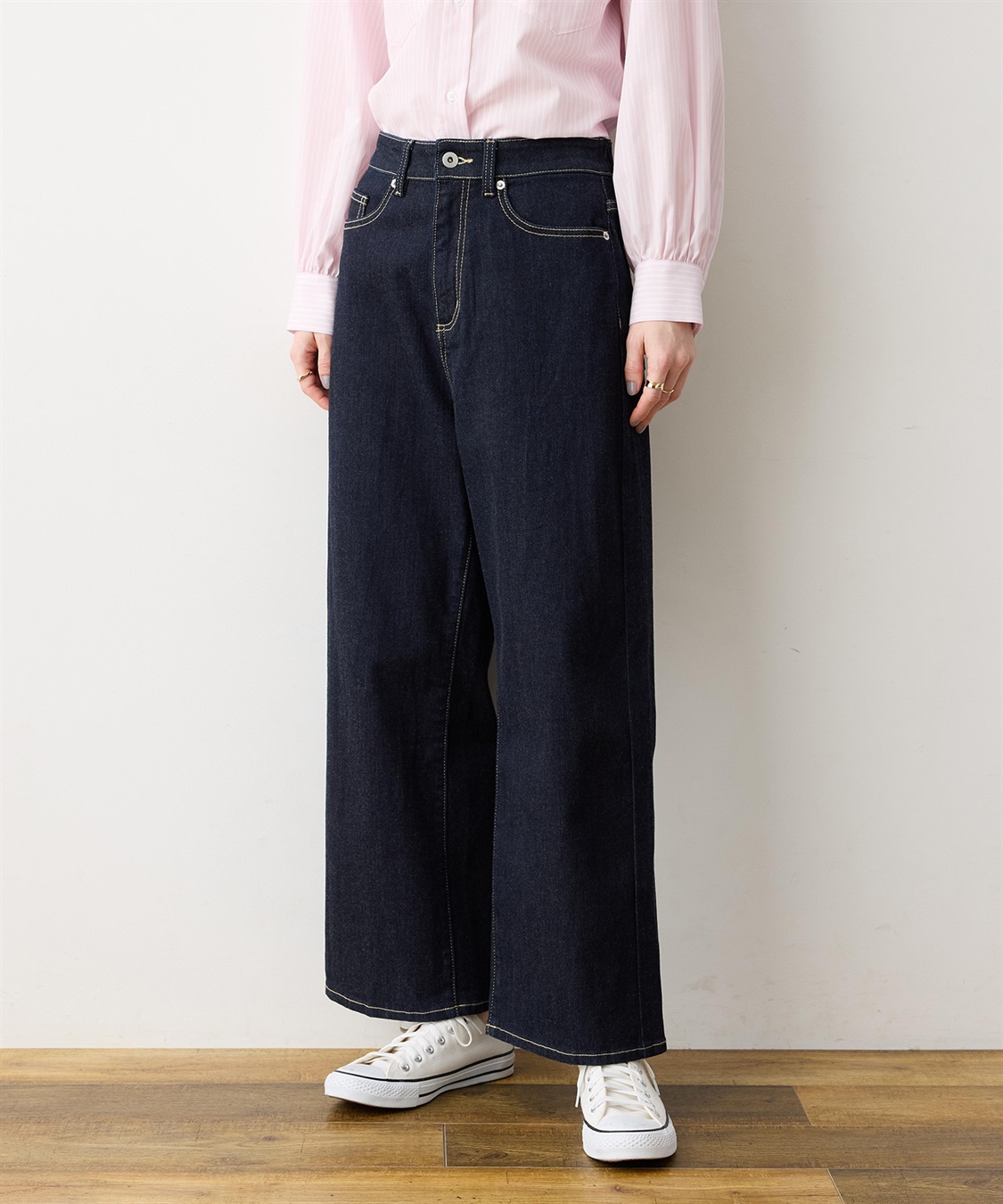 LE SOUK HOLIDAY ストレッチデニムワイドパンツ_sub_5