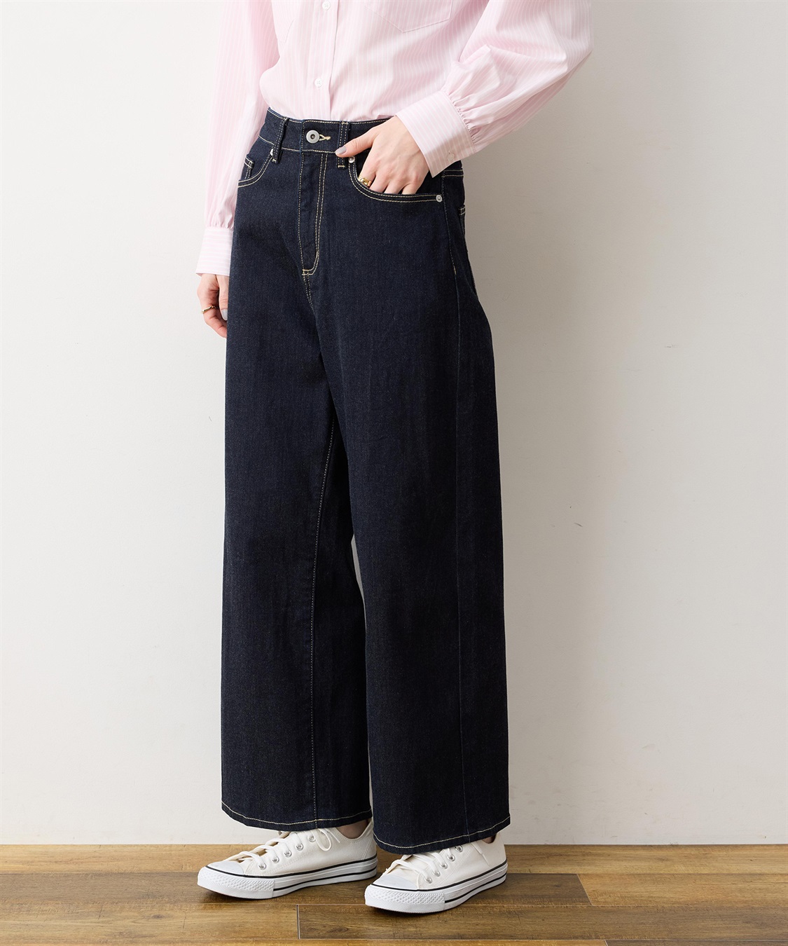 LE SOUK HOLIDAY ストレッチデニムワイドパンツ_sub_6