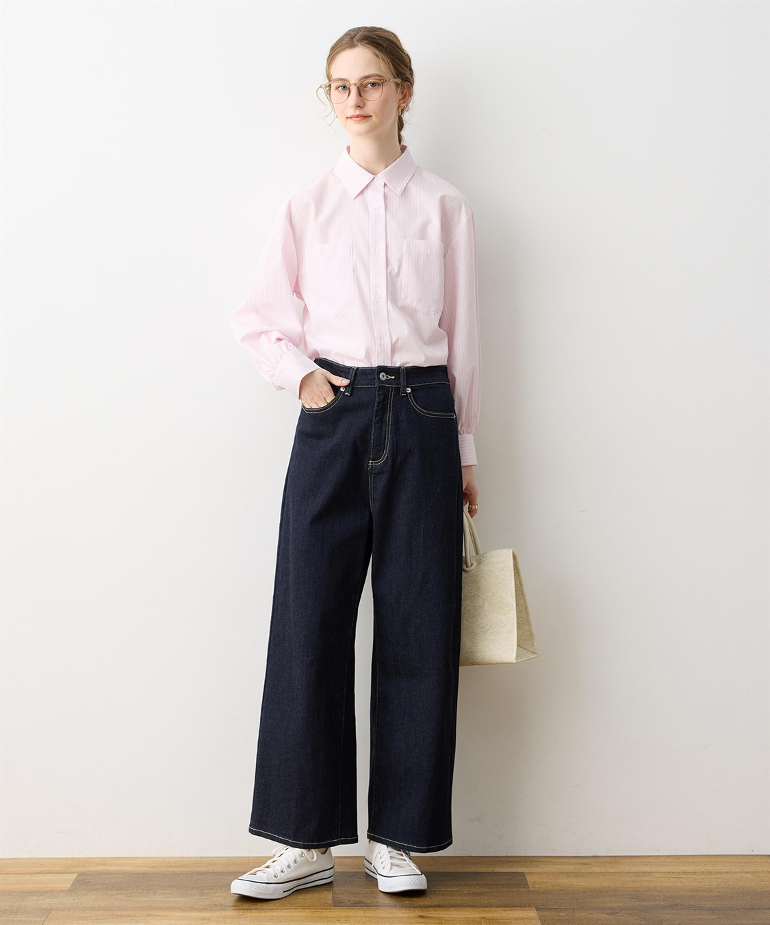 LE SOUK HOLIDAY ストレッチデニムワイドパンツ_sub_10