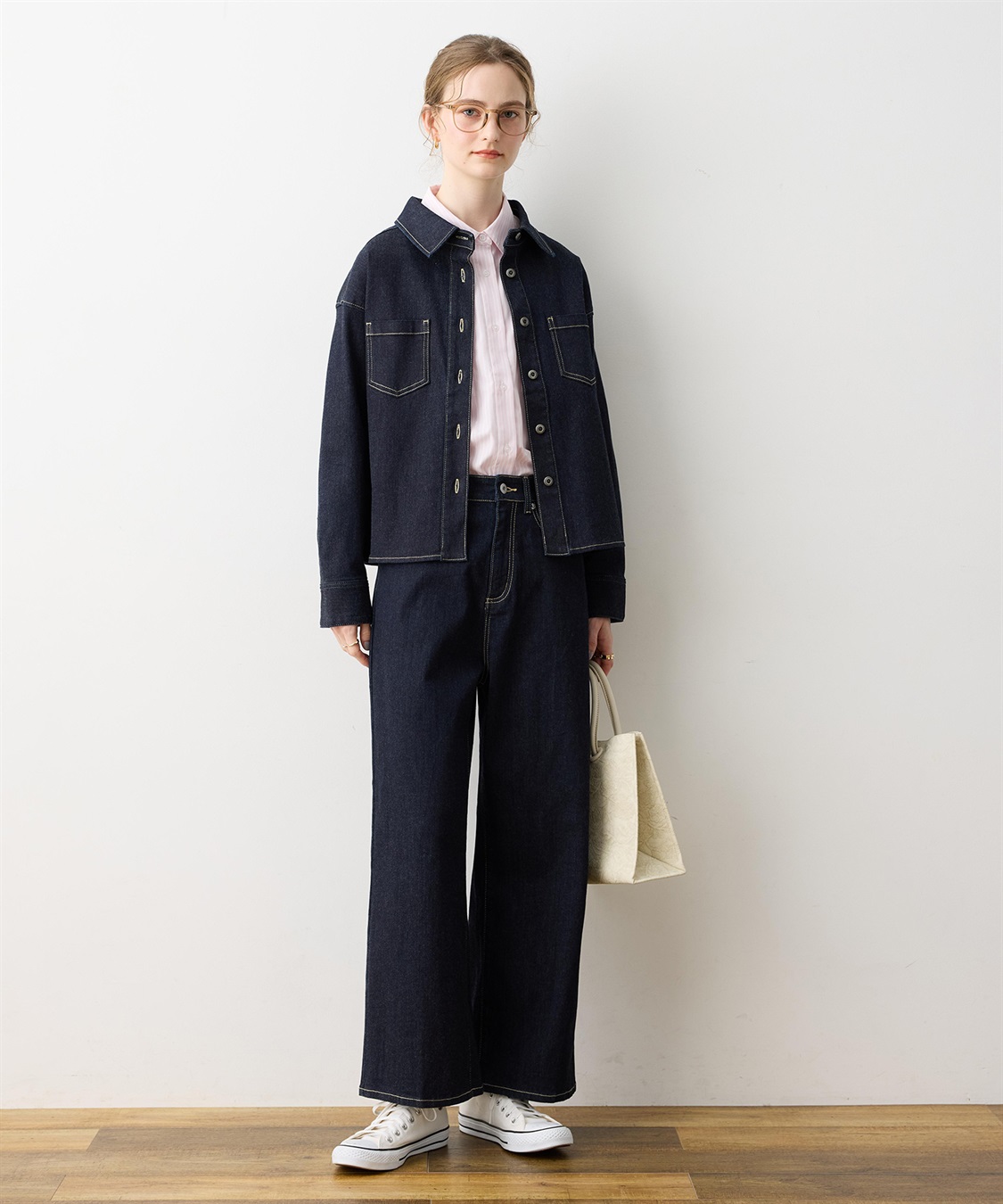 LE SOUK HOLIDAY ストレッチデニムワイドパンツ_sub_12