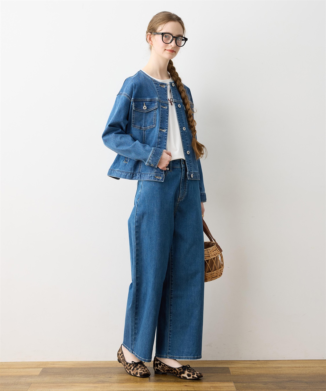 LE SOUK HOLIDAY ストレッチデニムワイドパンツ_sub_14