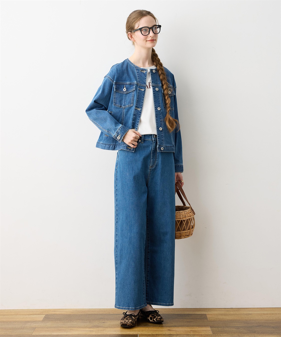 LE SOUK HOLIDAY ストレッチデニムワイドパンツ_sub_15