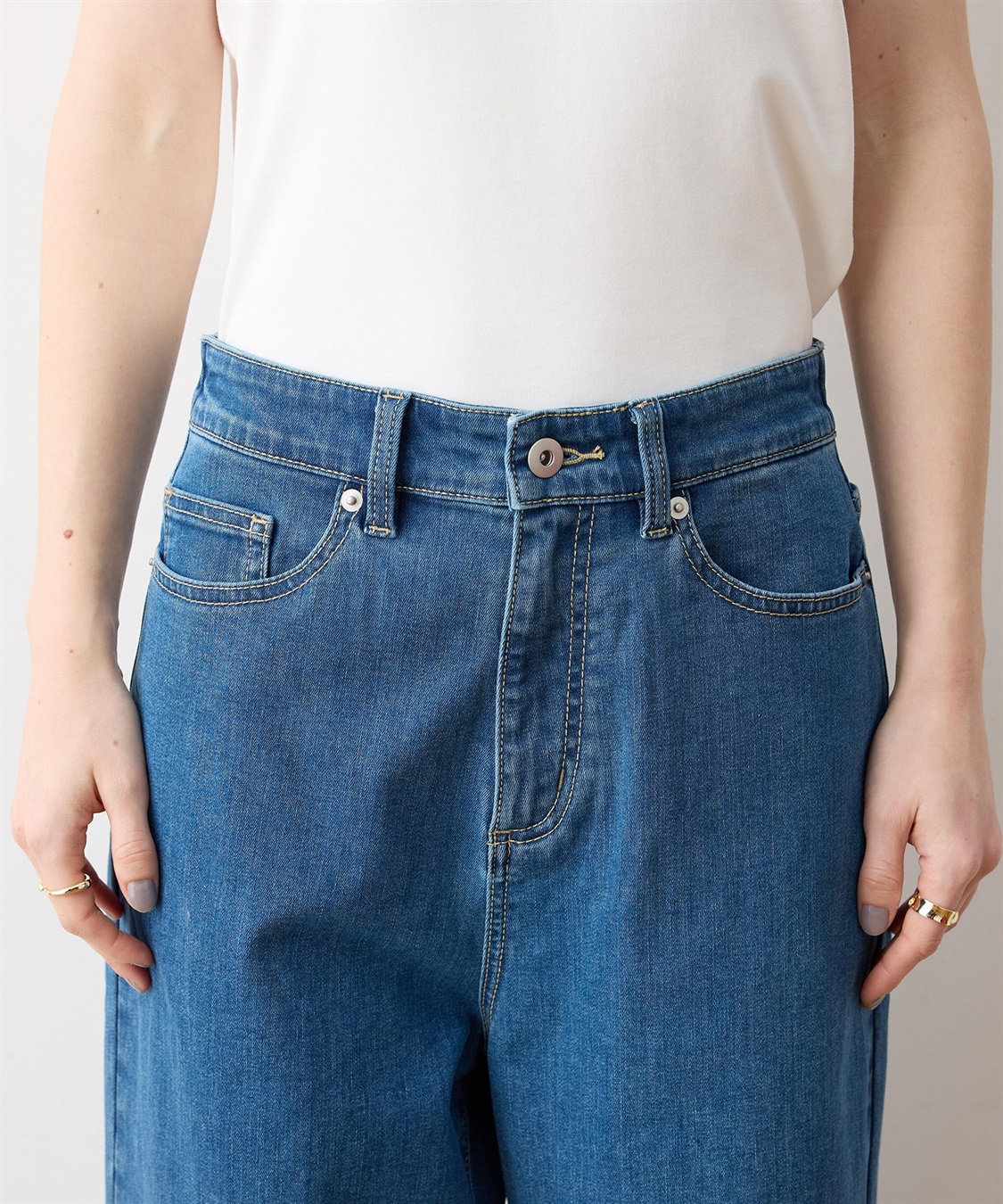 LE SOUK HOLIDAY ストレッチデニムワイドパンツ_sub_17