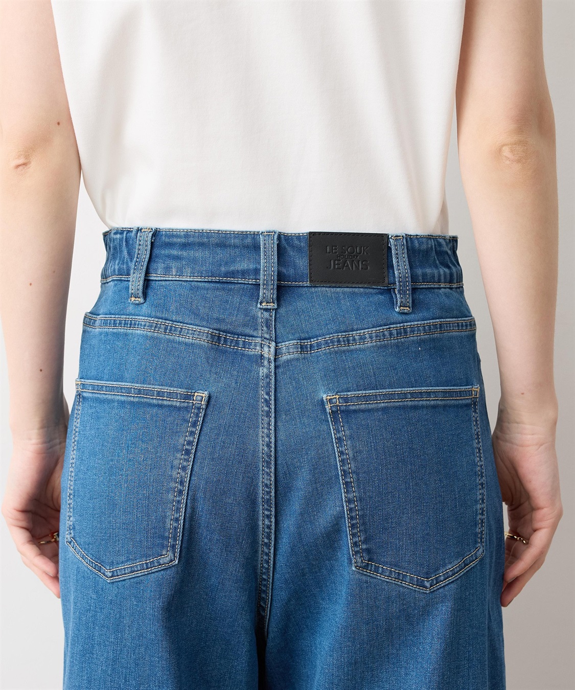LE SOUK HOLIDAY ストレッチデニムワイドパンツ_sub_19