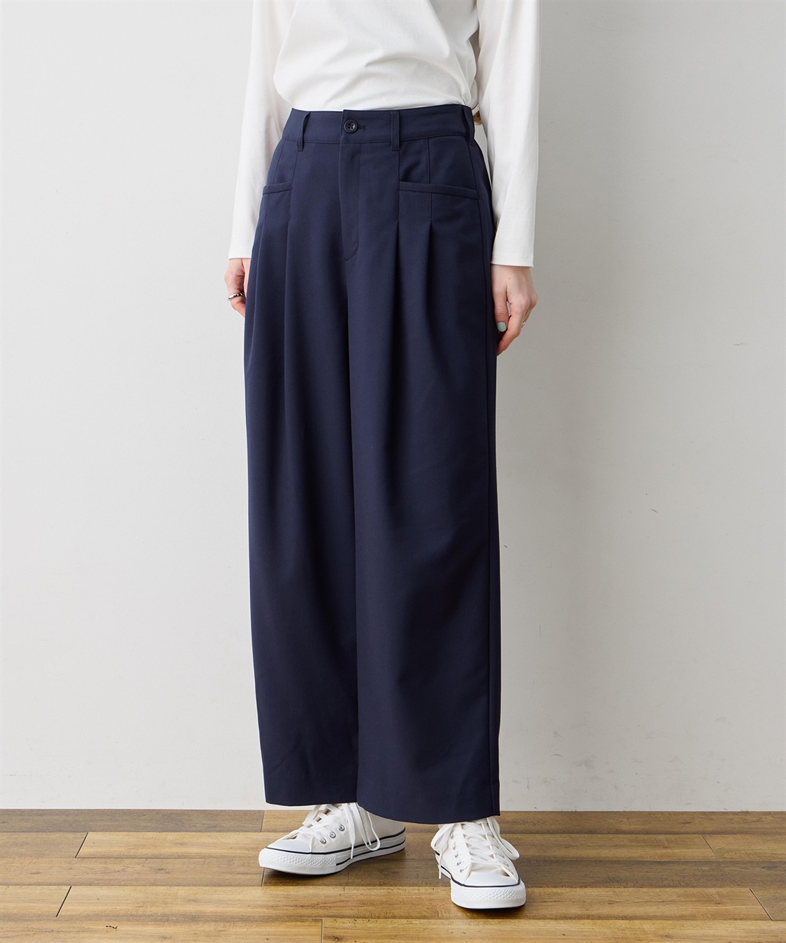 LE SOUK HOLIDAY タックチノパンツ【UVカット】【クーラータッチ】_sub_1