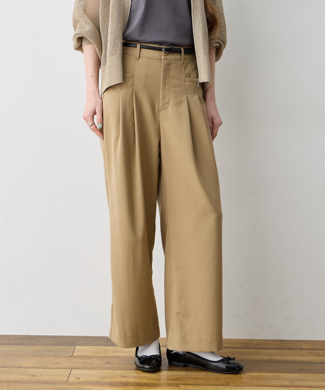 LE SOUK HOLIDAY タックチノパンツ【UVカット】【クーラータッチ】_sub_3