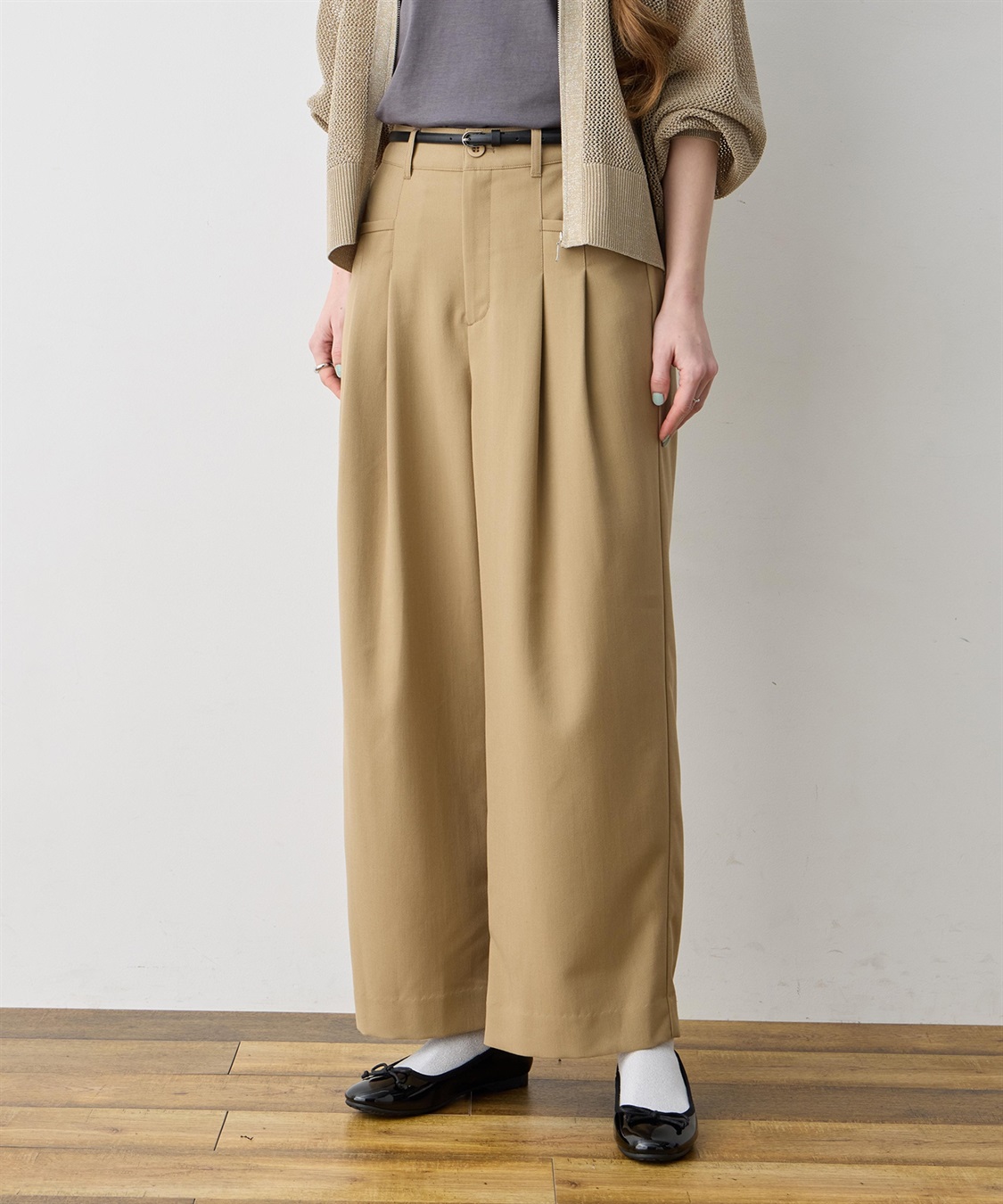 LE SOUK HOLIDAY タックチノパンツ【UVカット】【クーラータッチ】_sub_4