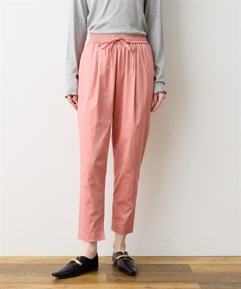 LE SOUK HOLIDAY ストレッチタックテーパードパンツ【ウエストゴム・サスティナブル素材】_subthumb_3