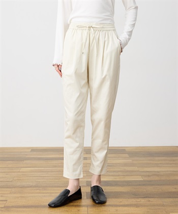 LE SOUK HOLIDAY ストレッチタックテーパードパンツ【ウエストゴム・サスティナブル素材】_subthumb_6