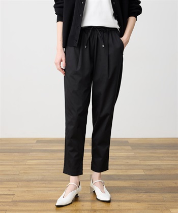 LE SOUK HOLIDAY ストレッチタックテーパードパンツ【ウエストゴム・サスティナブル素材】_subthumb_8