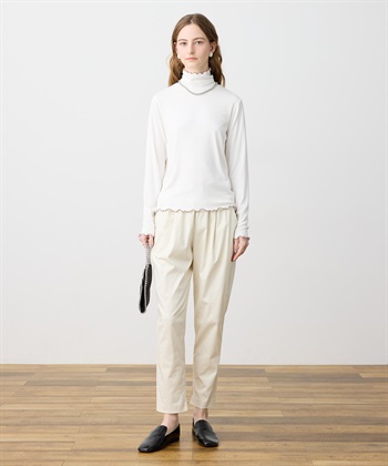 LE SOUK HOLIDAY ストレッチタックテーパードパンツ【ウエストゴム・サスティナブル素材】_subthumb_12