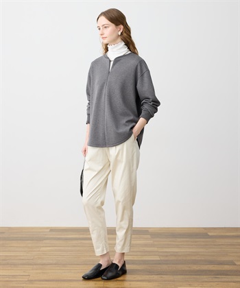 LE SOUK HOLIDAY ストレッチタックテーパードパンツ【ウエストゴム・サスティナブル素材】_subthumb_14