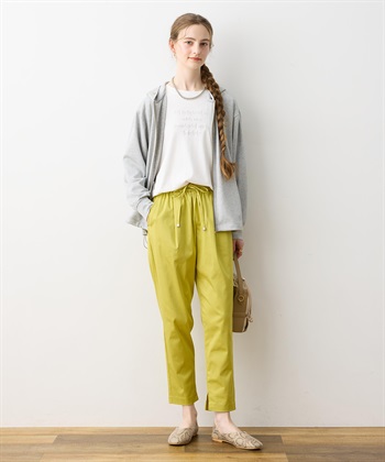 LE SOUK HOLIDAY ストレッチタックテーパードパンツ【ウエストゴム・サスティナブル素材】_subthumb_16