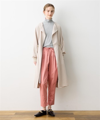 LE SOUK HOLIDAY ストレッチタックテーパードパンツ【ウエストゴム・サスティナブル素材】_subthumb_18