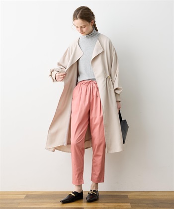 LE SOUK HOLIDAY ストレッチタックテーパードパンツ【ウエストゴム・サスティナブル素材】_subthumb_19