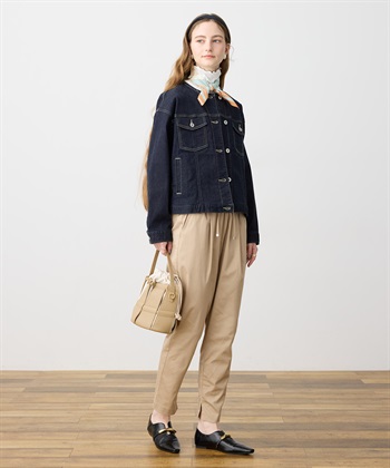 LE SOUK HOLIDAY ストレッチタックテーパードパンツ【ウエストゴム・サスティナブル素材】_subthumb_24