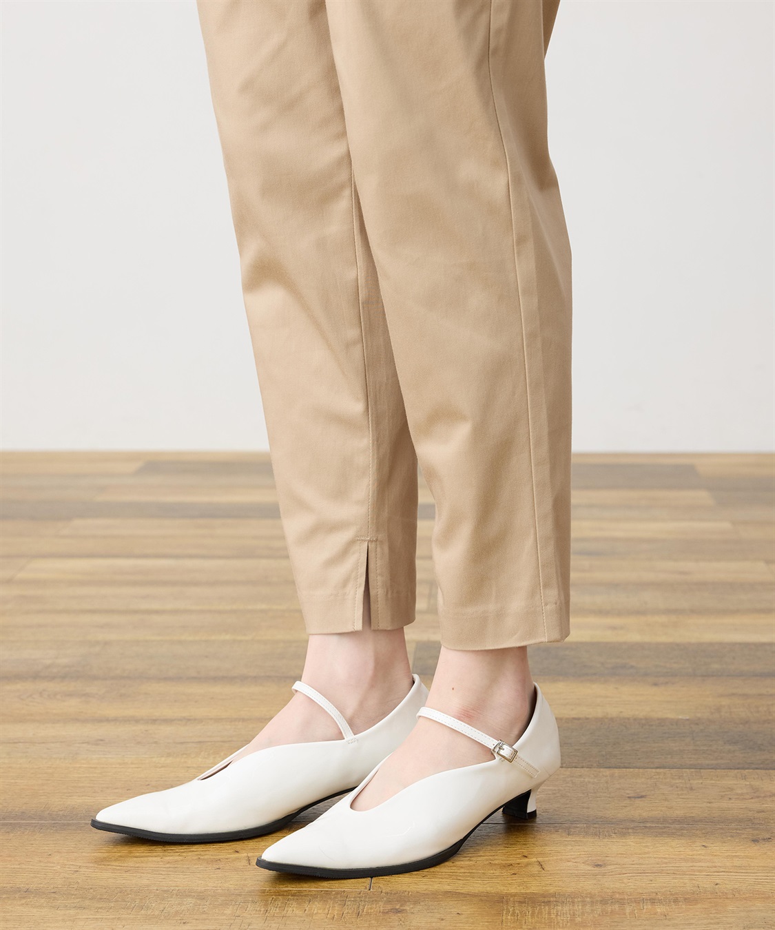 LE SOUK HOLIDAY ストレッチタックテーパードパンツ【ウエストゴム・サスティナブル素材】_sub_29