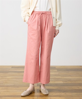 LE SOUK HOLIDAY ストレッチタックワイドパンツ【ウエストゴム・サスティナブル素材】_subthumb_6