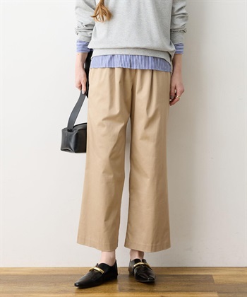 LE SOUK HOLIDAY ストレッチタックワイドパンツ【ウエストゴム・サスティナブル素材】_subthumb_10