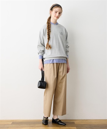 LE SOUK HOLIDAY ストレッチタックワイドパンツ【ウエストゴム・サスティナブル素材】_subthumb_13