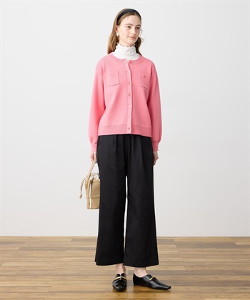 LE SOUK HOLIDAY ストレッチタックワイドパンツ【ウエストゴム・サスティナブル素材】_subthumb_16