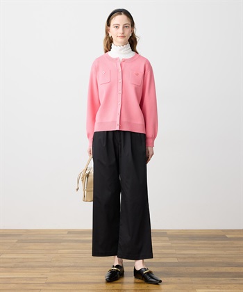 LE SOUK HOLIDAY ストレッチタックワイドパンツ【ウエストゴム・サスティナブル素材】_subthumb_17