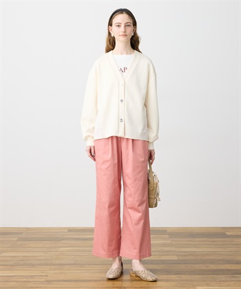 LE SOUK HOLIDAY ストレッチタックワイドパンツ【ウエストゴム・サスティナブル素材】_subthumb_20