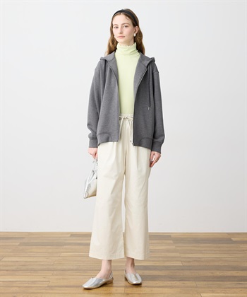 LE SOUK HOLIDAY ストレッチタックワイドパンツ【ウエストゴム・サスティナブル素材】_subthumb_22